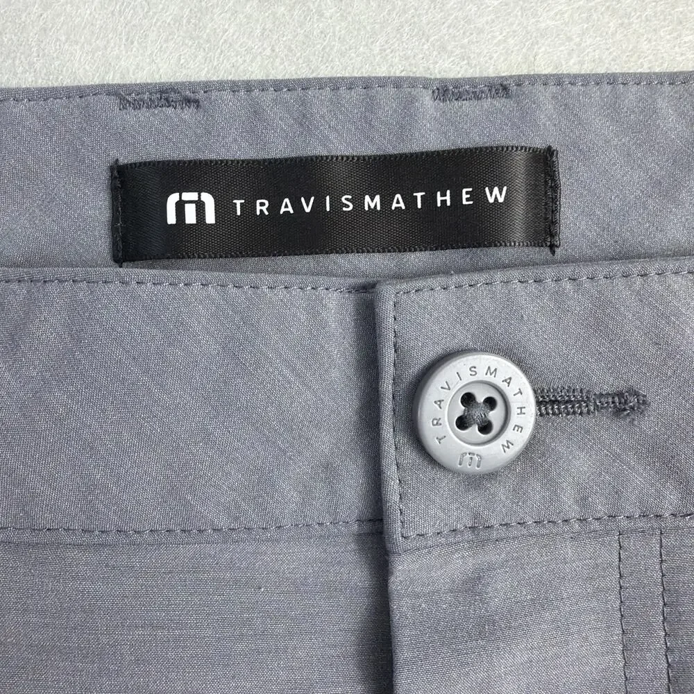 Travis Mathew Mens 35x32 Gray Comfort Stretch Casual Performance Golf Pants